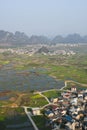 Huixian Glass Field near Guilin, with karst landforms, Guangxi, China