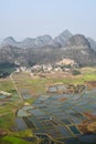 Huixian Glass Field near Guilin, with karst landforms, Guangxi, China