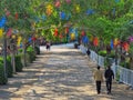 During the Wuhan pneumonia epidemic, only sporadic tourists visited the Huizhou West Lake tourist scenic spot