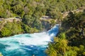 The Huka Falls are a set of waterfalls on the Waikato River Royalty Free Stock Photo