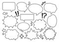 Speech balloon. Various kinds of sets. Royalty Free Stock Photo