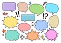 Speech balloon. Various kinds of sets. Vector illustration. Royalty Free Stock Photo