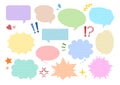 Speech balloon. Various kinds of sets. Vector illustration. Royalty Free Stock Photo