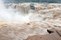Hukou waterfull in Yellow river of china Royalty Free Stock Photo