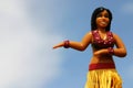 Hula girl dancing Royalty Free Stock Photo
