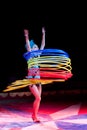 Hula-hoop dancer. Royalty Free Stock Photo