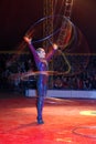 Hula-hoop dancer Royalty Free Stock Photo