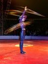 Hula-hoop dancer Royalty Free Stock Photo