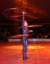 Hula-hoop dancer Royalty Free Stock Photo