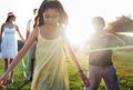 Hula Hoop Enjoying Cheerful Outdoors Leisure Concept Royalty Free Stock Photo