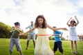 Hula Hoop Enjoying Cheerful Outdoors Leisure Concept Royalty Free Stock Photo