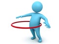 Hula hoop exercise Royalty Free Stock Photo