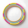 Hula hoop exercise ring on white background Royalty Free Stock Photo