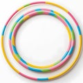 Hula hoop exercise ring on white background Royalty Free Stock Photo