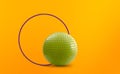 Hula hoop and gymnastic massage ball Royalty Free Stock Photo