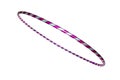 The hula Hoop silver with purple isolated on white background. Gymnastics, fitness,diet. Royalty Free Stock Photo
