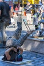 Hula Hoop street entertainer at Ankeny Square, Portland Royalty Free Stock Photo