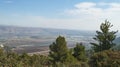 Agamon Hahula and the Hula Nature Reserve from the Koach Fortress in Israel Royalty Free Stock Photo