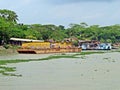 pier of tiny Hularhat, Meghna River, Bangladesh Royalty Free Stock Photo