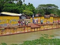 pier of tiny Hularhat, Meghna River, Bangladesh Royalty Free Stock Photo