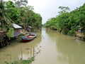 Hularhat village, Meghna River, Bangladesh Royalty Free Stock Photo