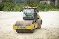 HULHUMALE, MALDIVES - Dec 12, 2020: XCMC Road Roller at Construction Site