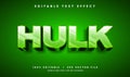 hulk 3d vector text effect with modern style Royalty Free Stock Photo