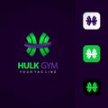 Hulk Gym Logo Design Premium Vector Template