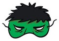 Hulk mask, illustration, vector Royalty Free Stock Photo