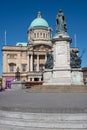 Hull City Hall with queen victoria statue in foreground Royalty Free Stock Photo