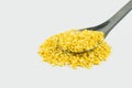 Hulled-split Mung Bean on white background Royalty Free Stock Photo