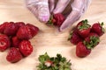 Hulling strawberries