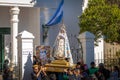 Our Lady of Candelaria virgin statue carried through procession - Humahuaca, Jujuy, Argentina Royalty Free Stock Photo