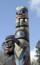 Human Above Killer Whale Above Indian Chief Holding Copper - Carver: Francis Horne 1986. Cowichan Valley, Vancouver Island,