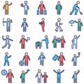 Human Activity vector icons set every single icon can be easily modified or edited