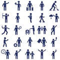 Human Activity vector icons set every single icon can be easily modified or edited Royalty Free Stock Photo