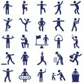 Human Activity vector icons set every single icon can be easily modified or edited Royalty Free Stock Photo
