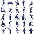 Human Activity vector icons set every single icon can be easily modified or edited