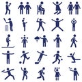 Human Activity vector icons set every single icon can be easily modified or edited Royalty Free Stock Photo