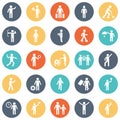 Human Activity vector icons set every single icon can be easily modified or edited Royalty Free Stock Photo