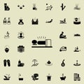 Human acupuncture with needles icon. Detailed set of SPA icons. Premium quality graphic design sign. One of the collection icons f