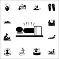 Human acupuncture with needles icon. SPA icons universal set for web and mobile