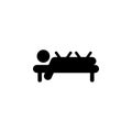 Human acupuncture outline icon. Signs and symbols can be used for web, logo, mobile app, UI, UX