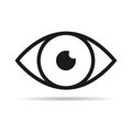 Human anatomy flat eye icon, sight health organ vector illustration, face part sign Royalty Free Stock Photo