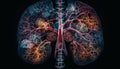 Human anatomy Larynx inhaling oxygen, respiratory system illness generated by AI Royalty Free Stock Photo