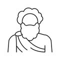 human ancient greece line icon vector illustration