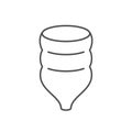 Human anus line outline icon