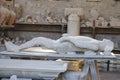 Human in Ash - Pompeii - Italy Royalty Free Stock Photo