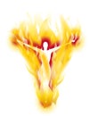 The Human Aura Fire Silhouette Royalty Free Stock Photo