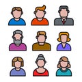 Human avatars set Royalty Free Stock Photo